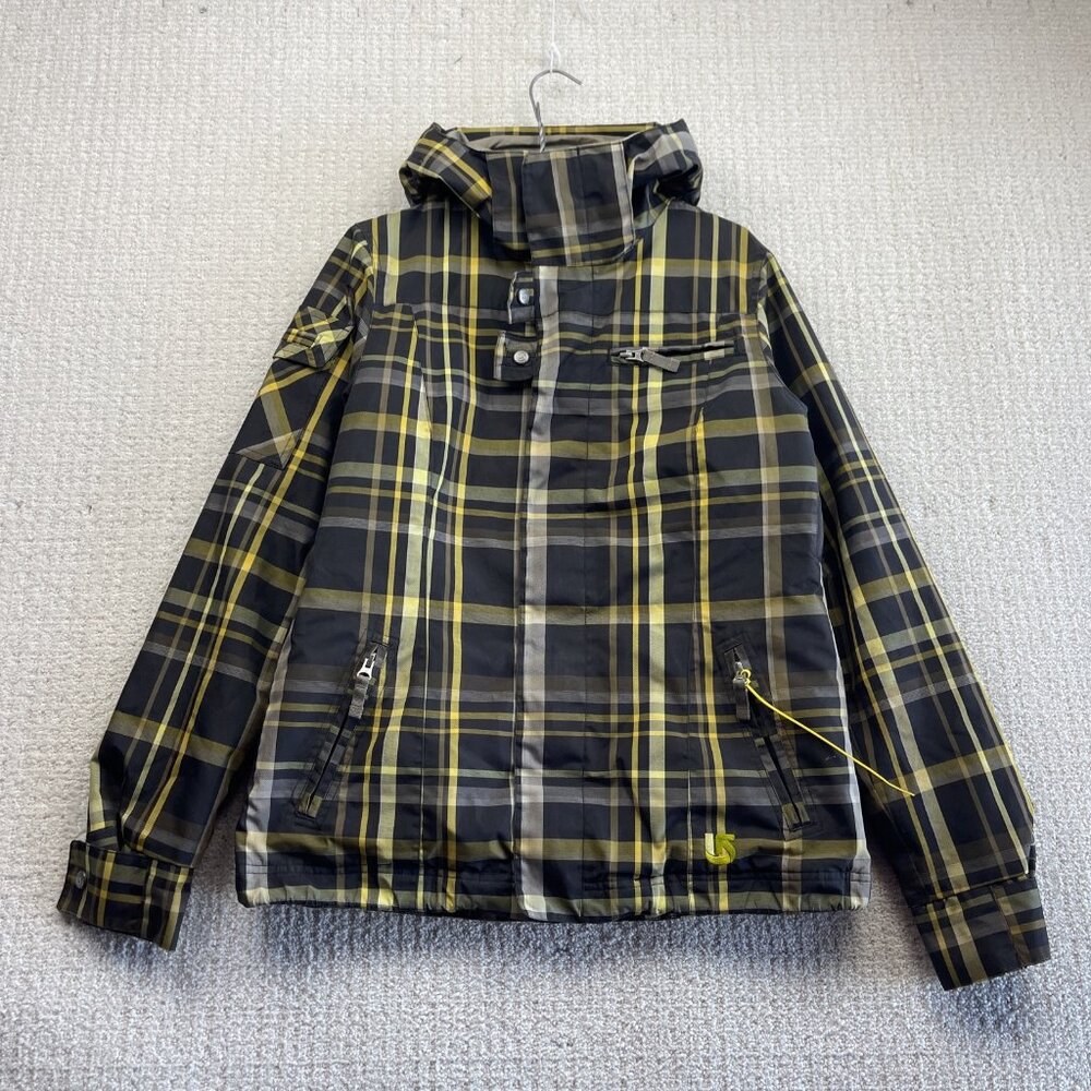 Y2K Burton Dryride Jacket Plaid Hooded Snowboarding / Ski Youth L (Wom Sz XS/S)